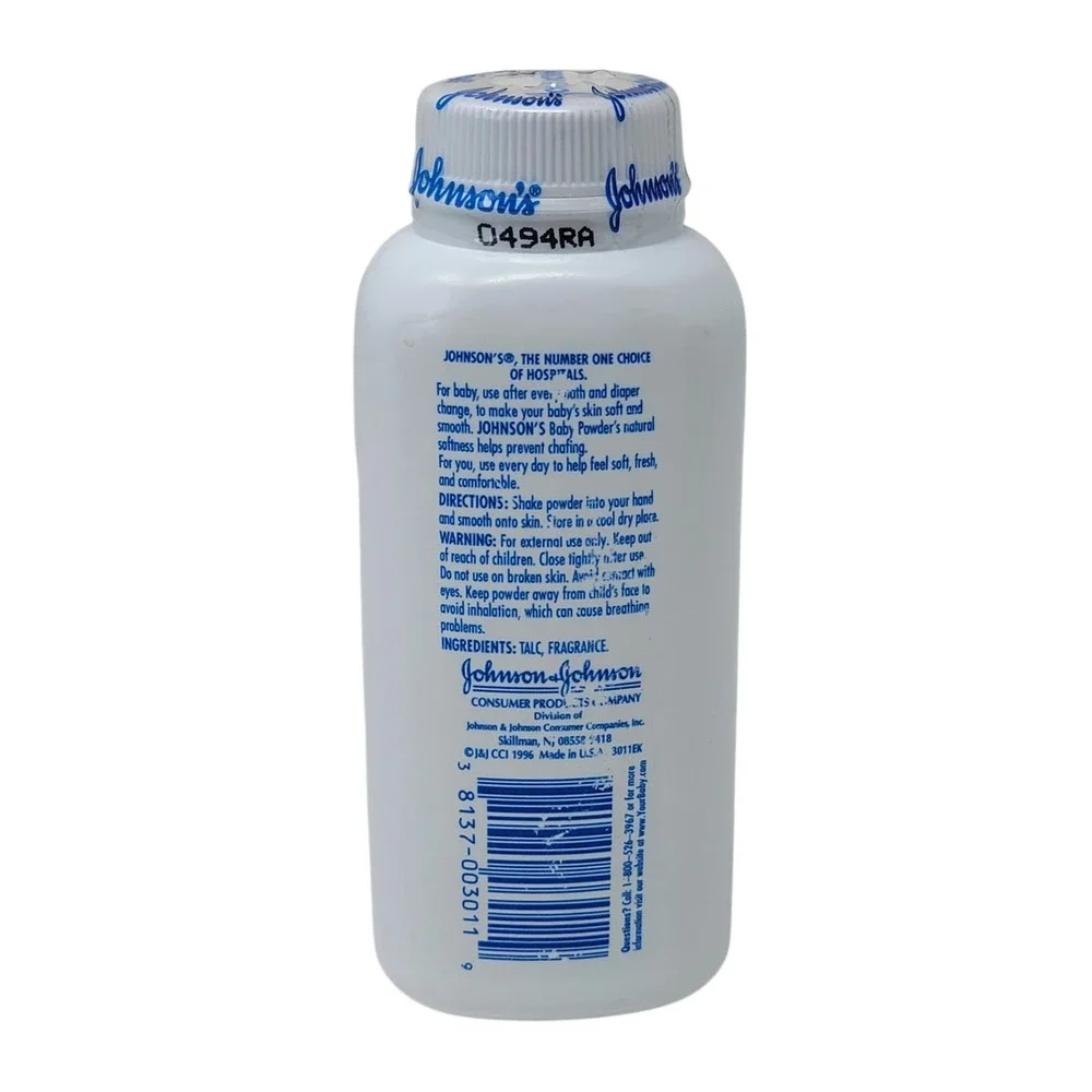 Johnson's Baby Powder Unisex 4oz White Vintage Nostalgic 1996 Prop
